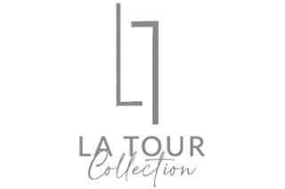 Logo de la marque "La Tour Collection" avec un symbole géométrique stylisé au-dessus du texte